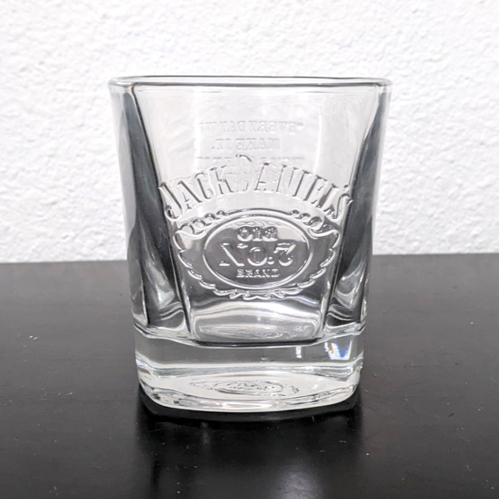 Jack Daniels No 7 Embossed Lowball Whiskey Glass